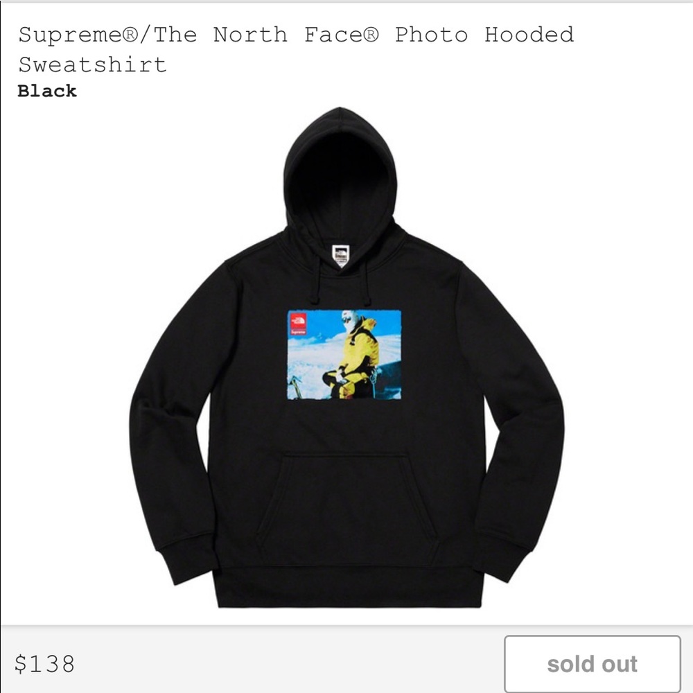 Supreme x Tnf picture hoodie